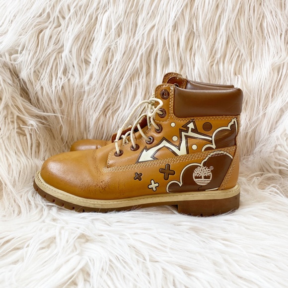 Vintage Rare Custom Timberland Boots Sz 7 - Picture 3 of 15